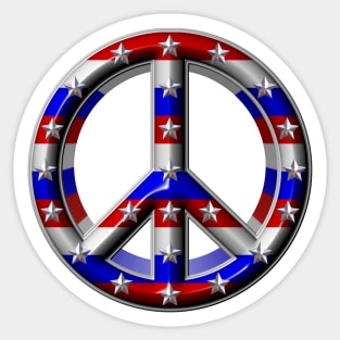 USA peace sign Sticker